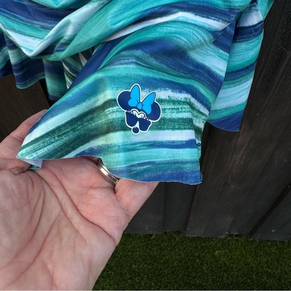 Disney Blue and White Skirted One Piece Swimwear with Ruffle Hem - Picture 5 of 12